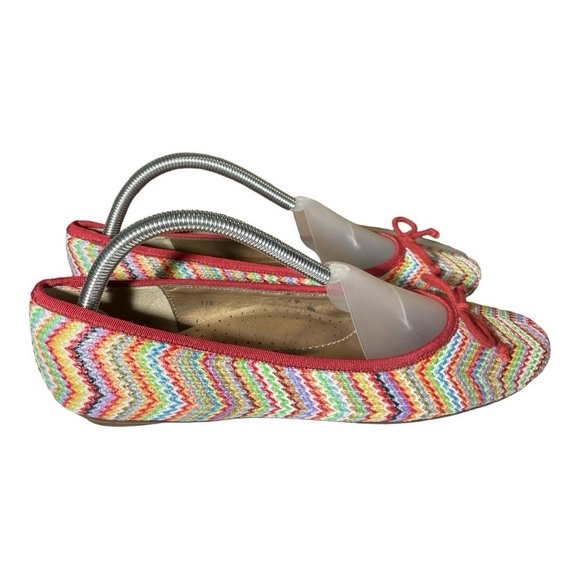 VANELI 8W woven rainbow zig zag flats/ Ballet Flats - Picture 3 of 11